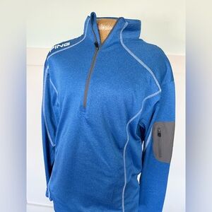 Ping Blue and Gray performance 1/4 Zip sensorcool pullover men’s size Medium